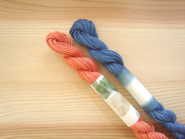 茜染め 藍染め 越後路の彩